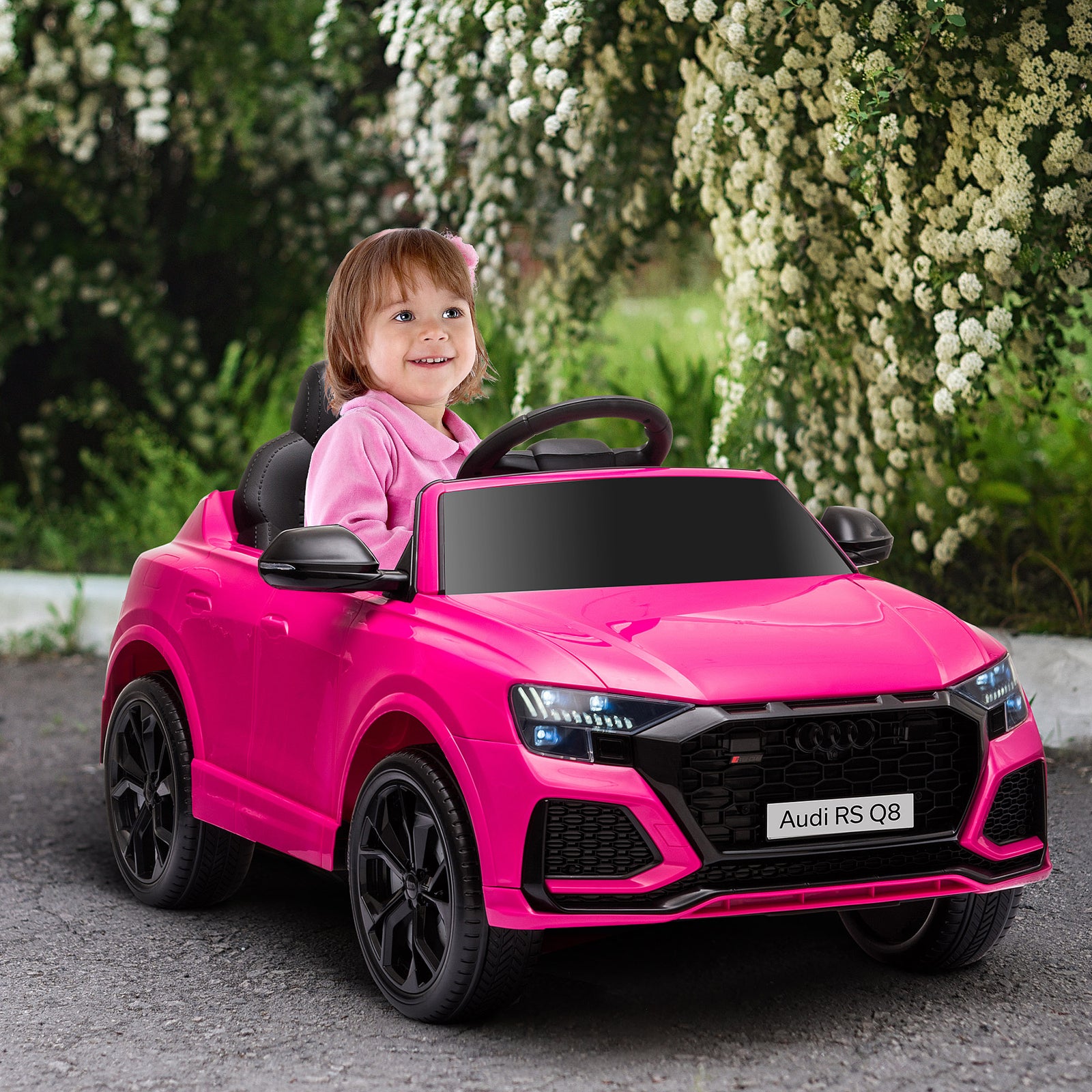 Audi Rs Q8 6v Kids Electric Ride On Car Toy W/ Remote Control | Pink
