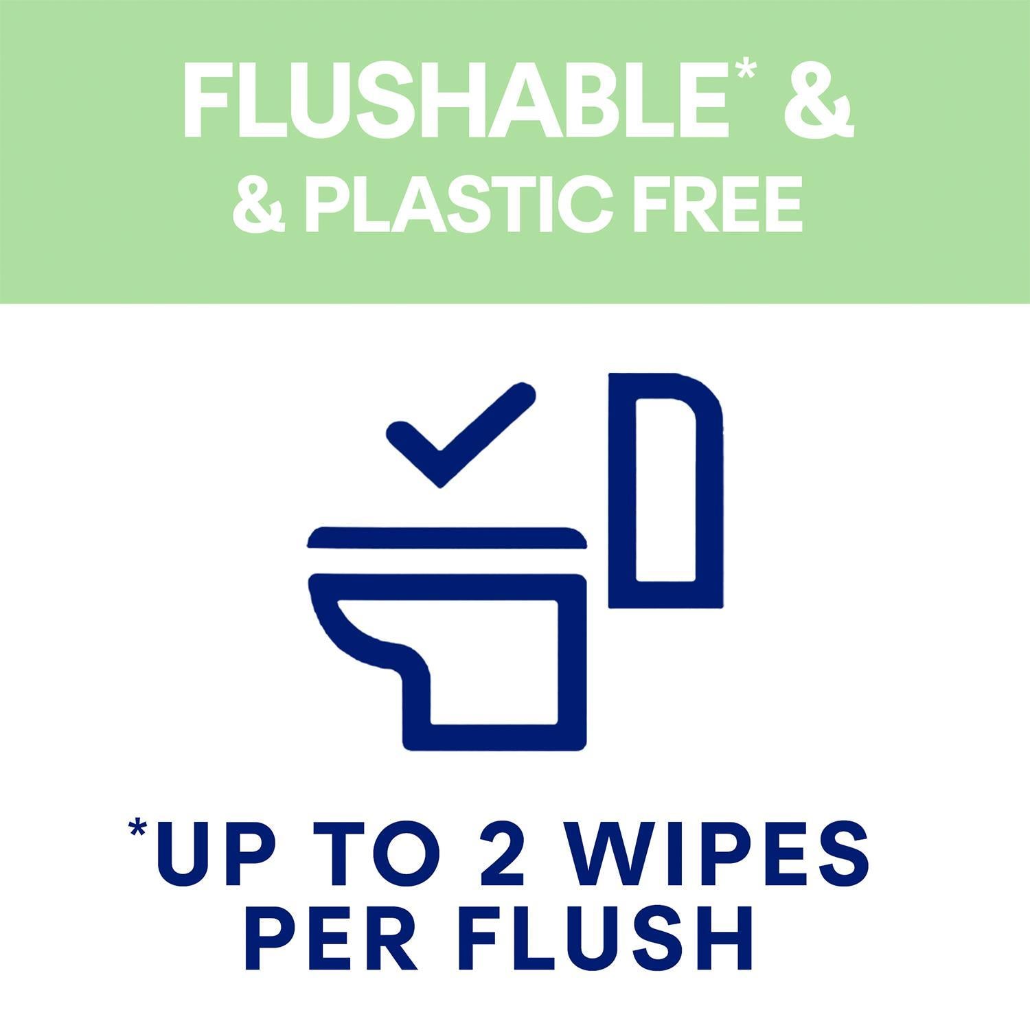 Andrex Washlets Ultra Care Biodegradable & Flushable Toilet Wipes, 24 Pack