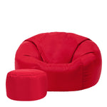 Classic Indoor Outdoor Bean Bag & Pouffe Chair | Red