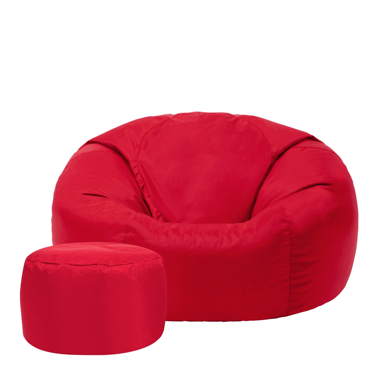 Classic Indoor Outdoor Bean Bag & Pouffe Chair | Red