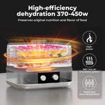 Spector 5 Tray Stainless Steel Food Dehydrator Jerky Fruit Vegetable Dryer White