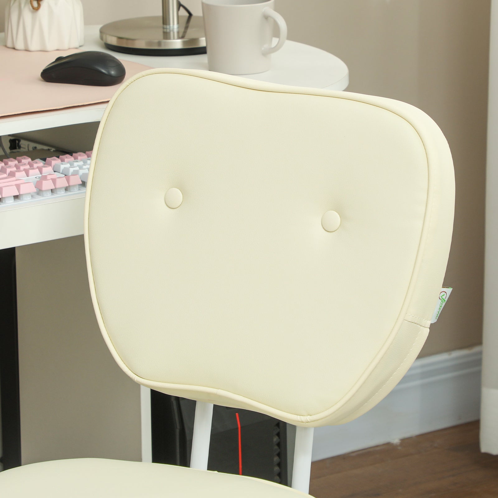 Vanity Task Chair, Armless | Cream
