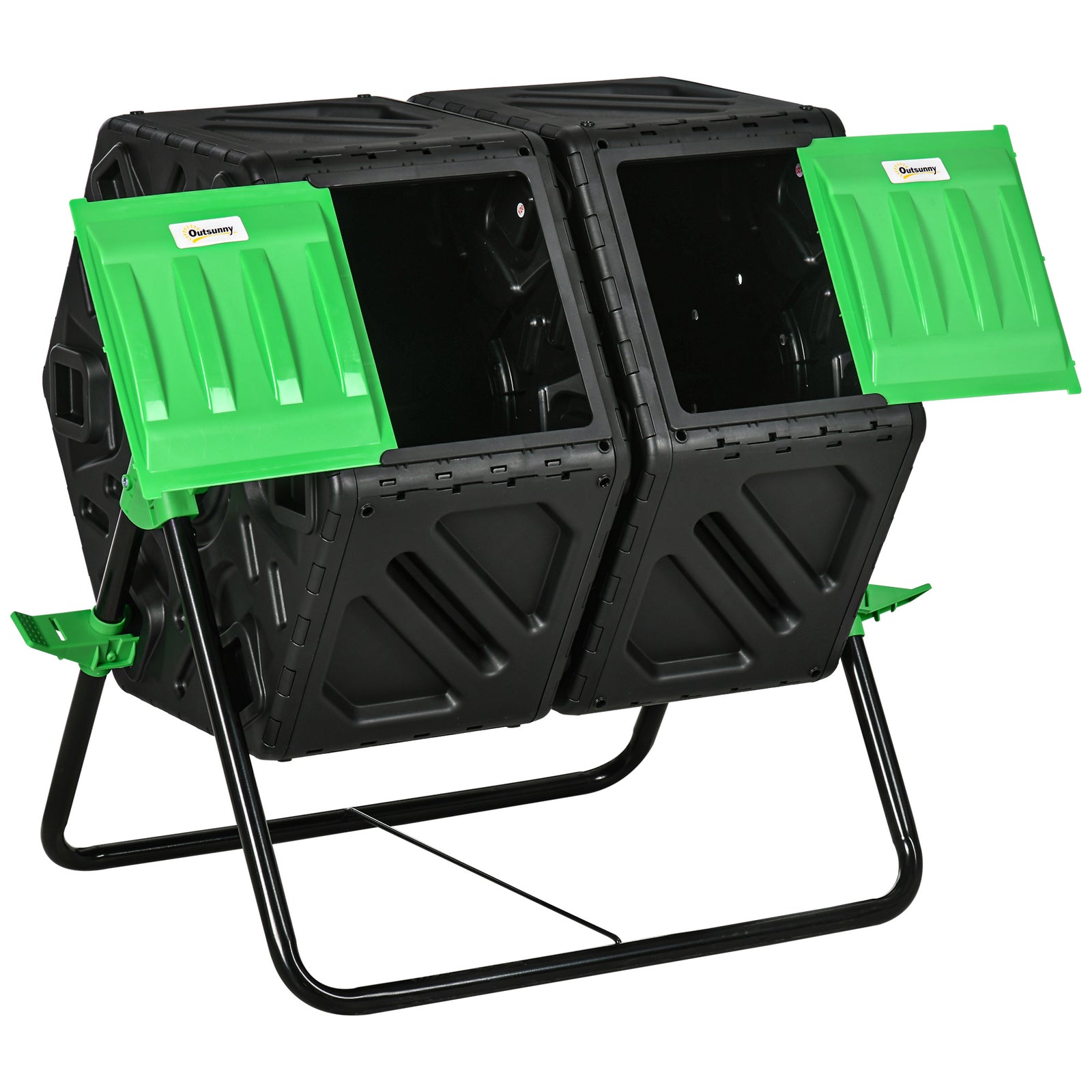 130l Dual Chamber Rotating Composter With Ventilation
