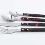 Cutlery Set Stainless Steel Sets Anydate Resin | Set of 16 | Brown