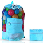 Nylon Toy Storage Bag And Play Mat Blue