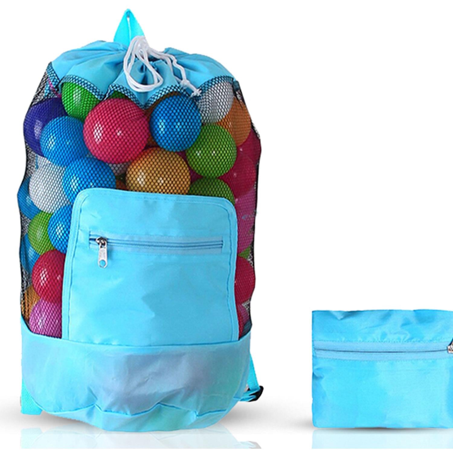 Nylon Toy Storage Bag And Play Mat Blue