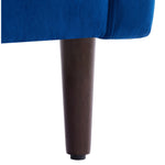 Mid-century Modern Single Sofa Chair – Velvet Upholstery, High-density Foam, Walnut Legs, Comfortable Accent Chair