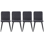 Breeins Set Of 4 Velvet Upholstered Dining Chairs