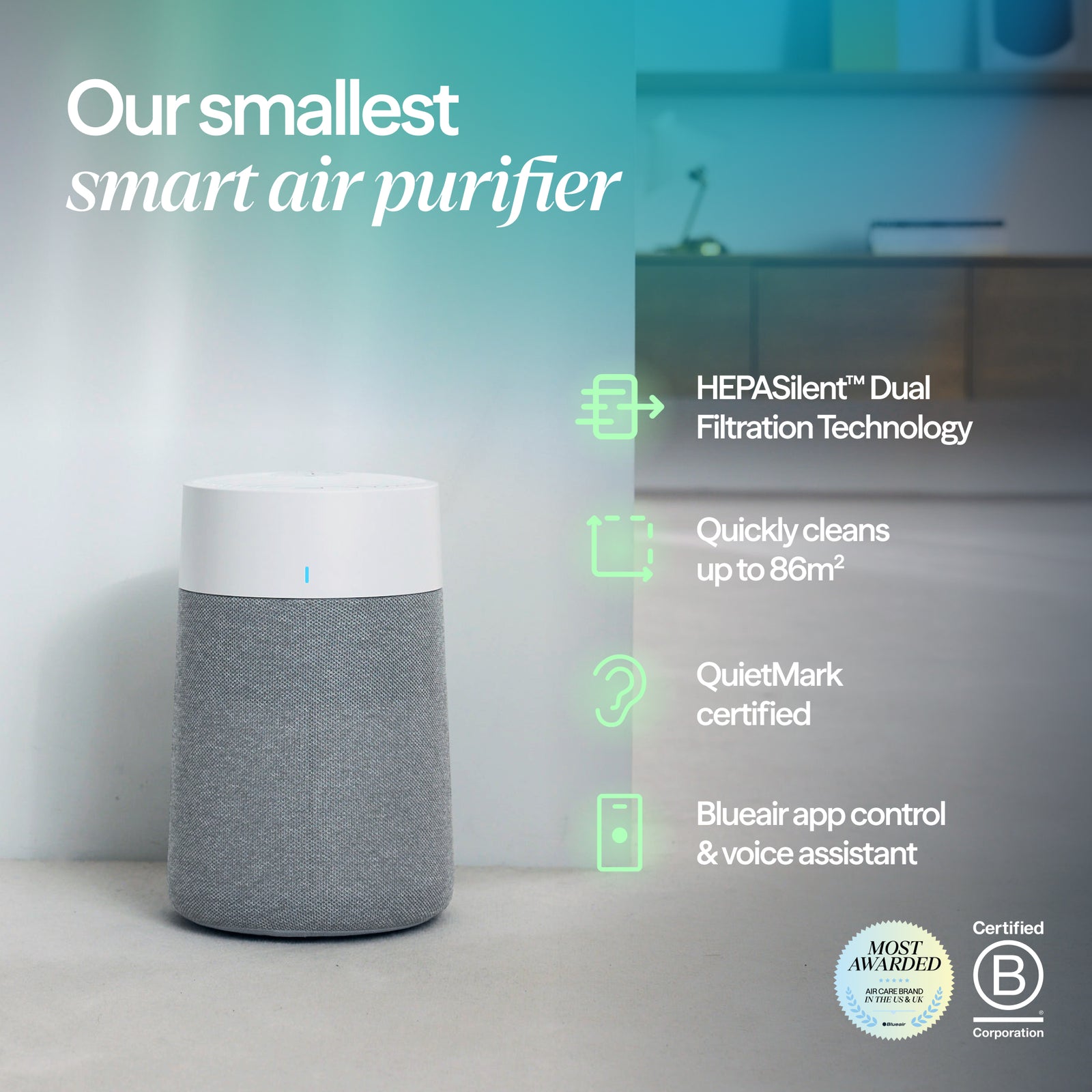 Blue 511i Max Smart Air Purifier - For Rooms Up To 43m2