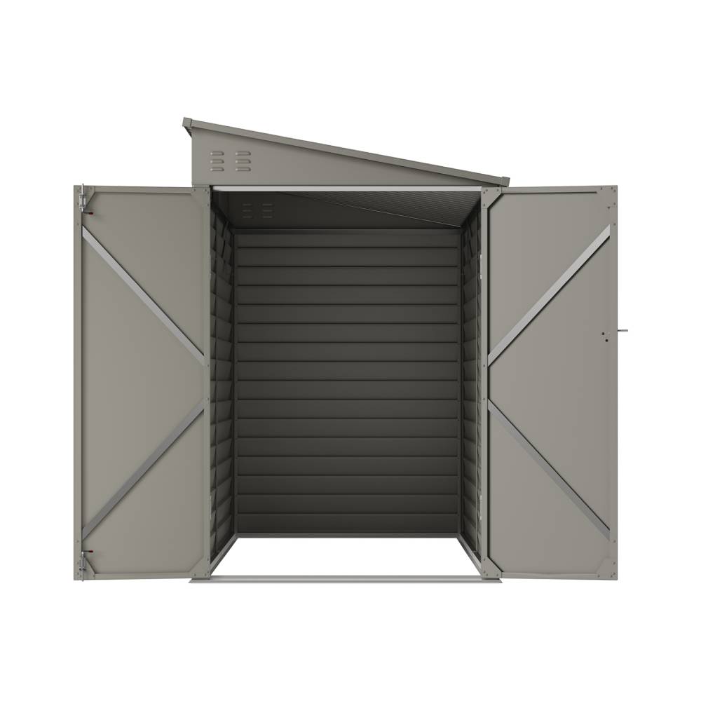 4.6 X 9ft Outdoor Metal Storage Shed Garden Tool Shed With Double Doors, 2 Vents & 4 Hooks
