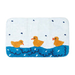 Non Slip 100% Cotton Duck Pond Bath Mat | 45 x 75cm | Blue & White