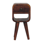 Solid Wood Extra Mini Chestnut Curve Lower Bedside