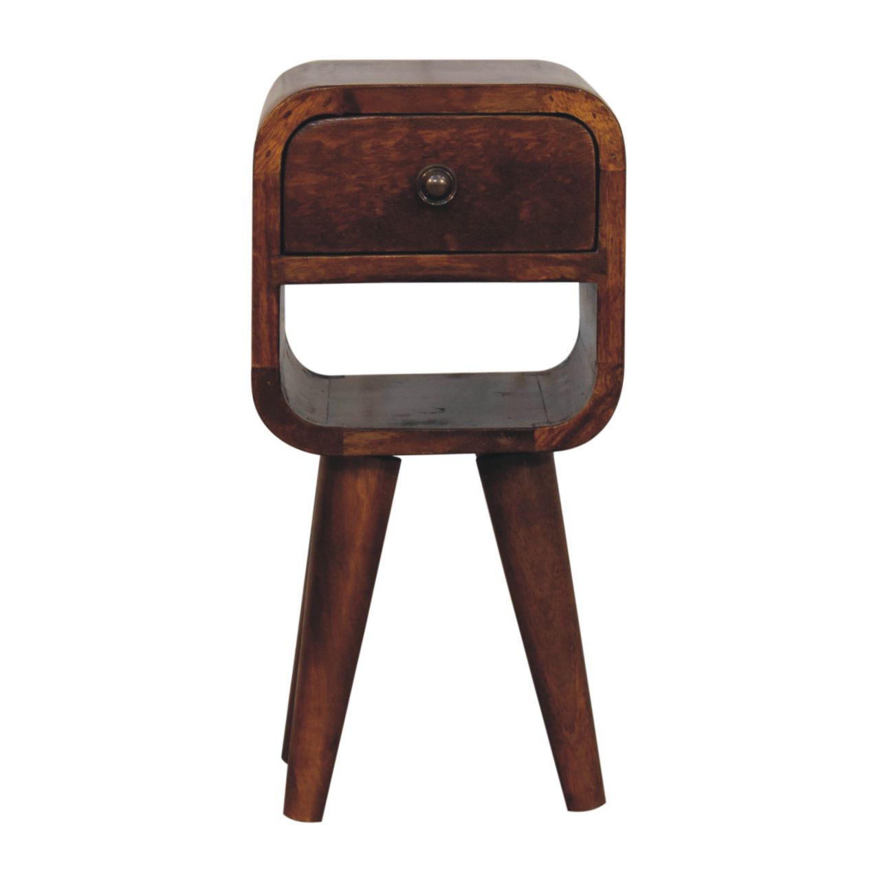 Solid Wood Extra Mini Chestnut Curve Lower Bedside