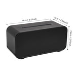 Ultrasonic Essential Oil Diffuser With Flame Effect, 7 Led Ambient Lights, Timer & Auto Shut-off | Black