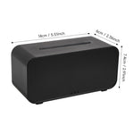 Ultrasonic Essential Oil Diffuser With Flame Effect, 7 Led Ambient Lights, Timer & Auto Shut-off | Black