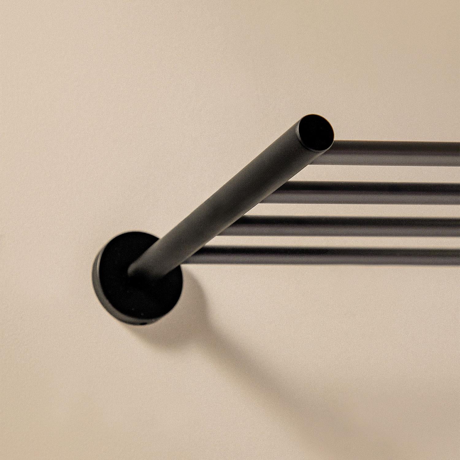 Towel Rack & Shelf, Matt Black, 60cm, Anti-corrosion, Start Collection