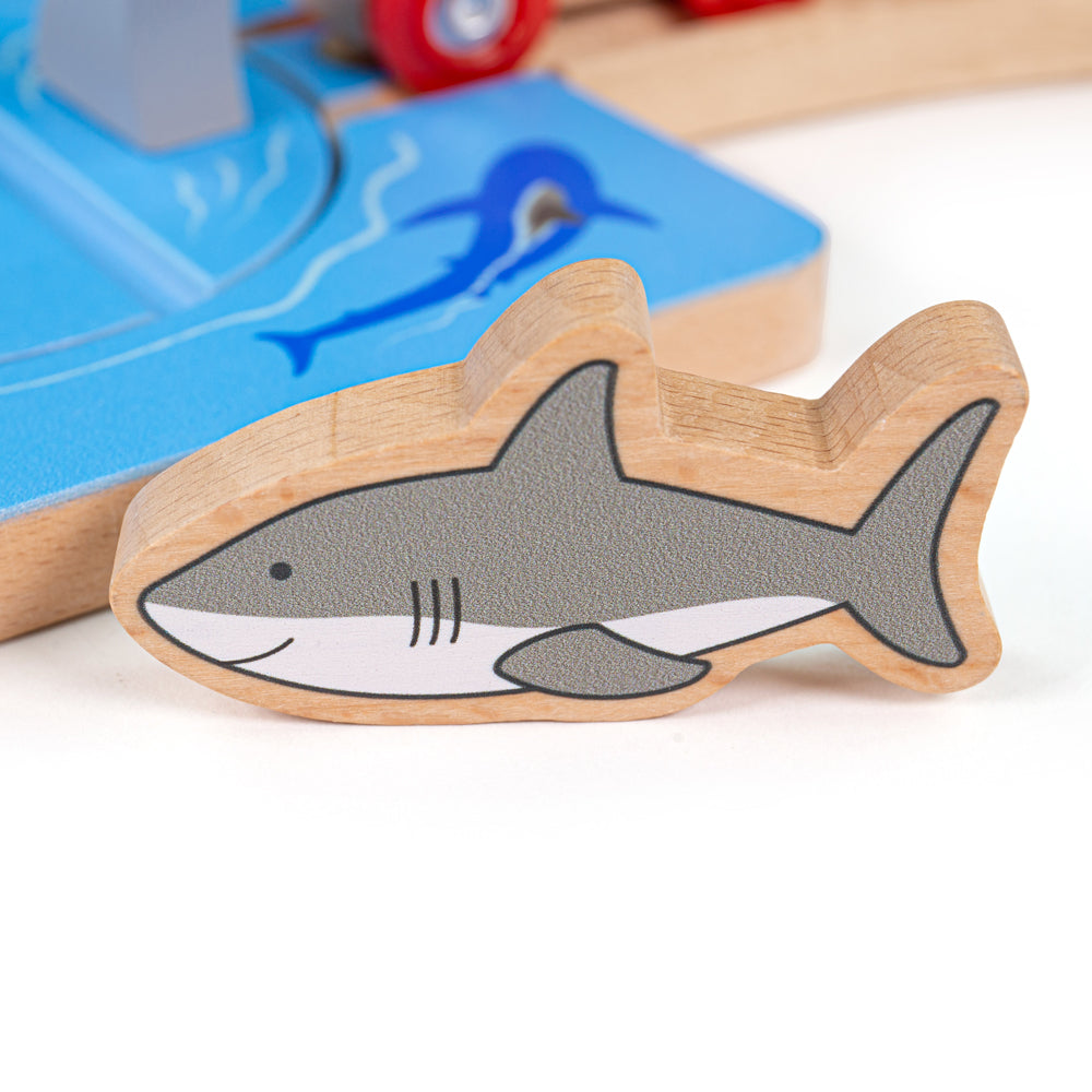 Shark Attack Turntable for Wooden Train Sets