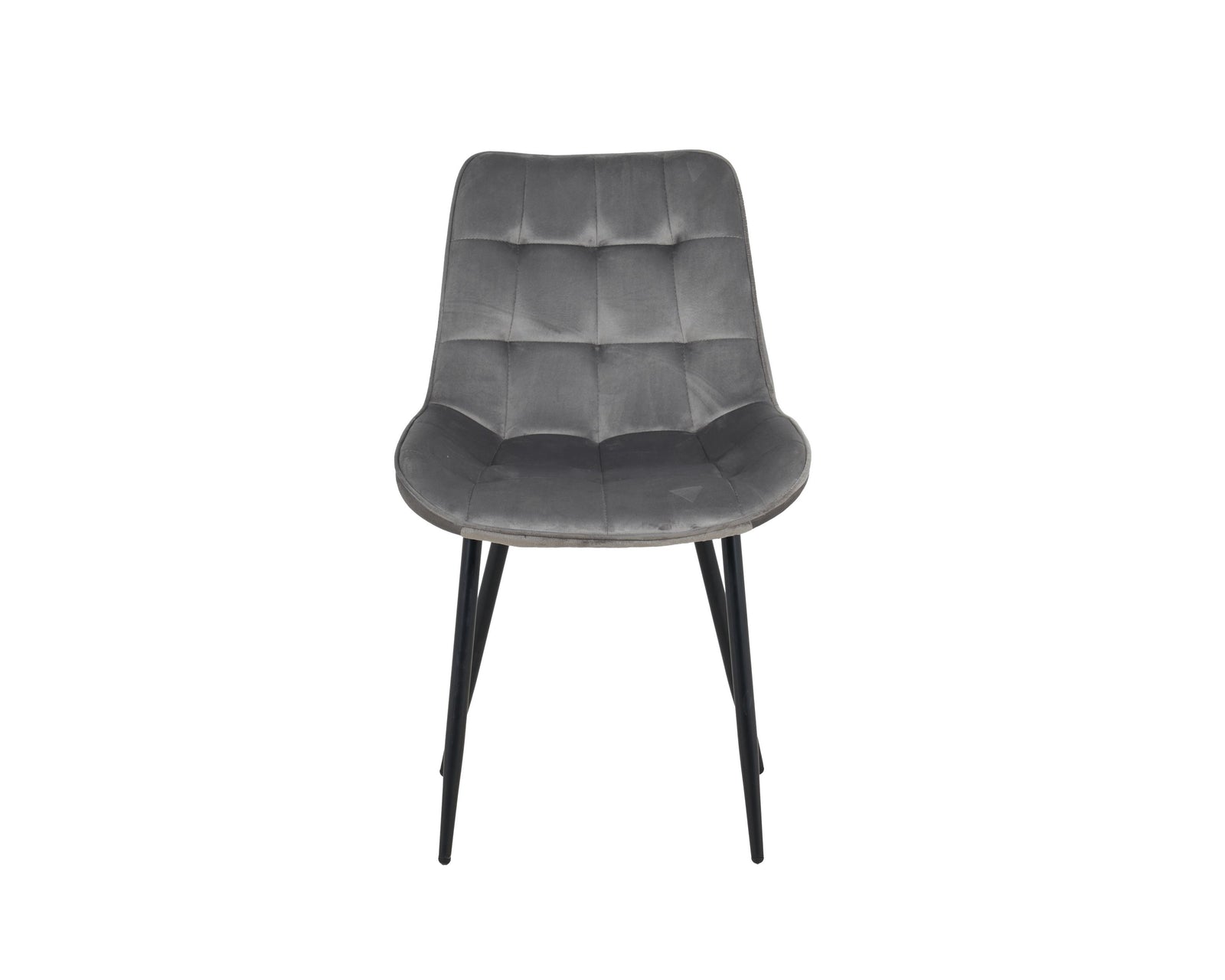 Erica Plush Velvet Comfort Dining Chairs - Set Of 4 | One Size | Grey