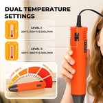 Hot Air Gun Portable Mini Heat Gun For Diy Crafts Shrink Wrapping | Orange