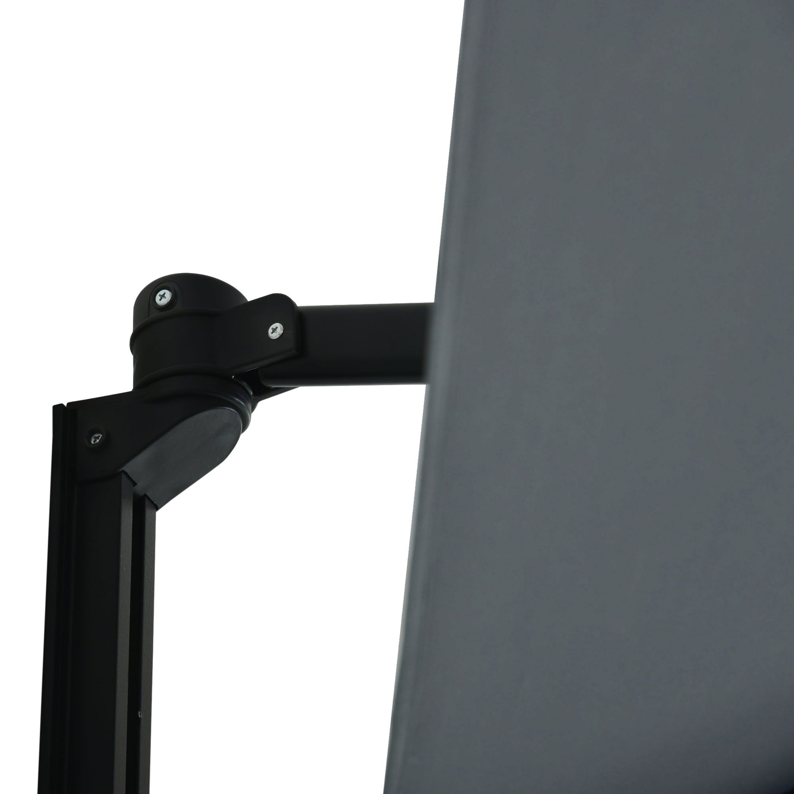 Wall Mounted Parasol W/ 180° Rotatable Canopy | Dark Gray