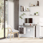 Computer Desk With Drawer, Wooden Workstation | Brown
