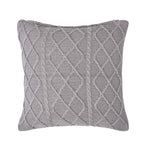 Diamond Cable Knit Cushion Cover | 45cm x 45cm | Grey