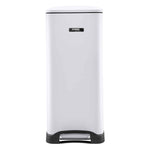 Slimline Dual Compartment Pedal Bin 50l | 50l | White