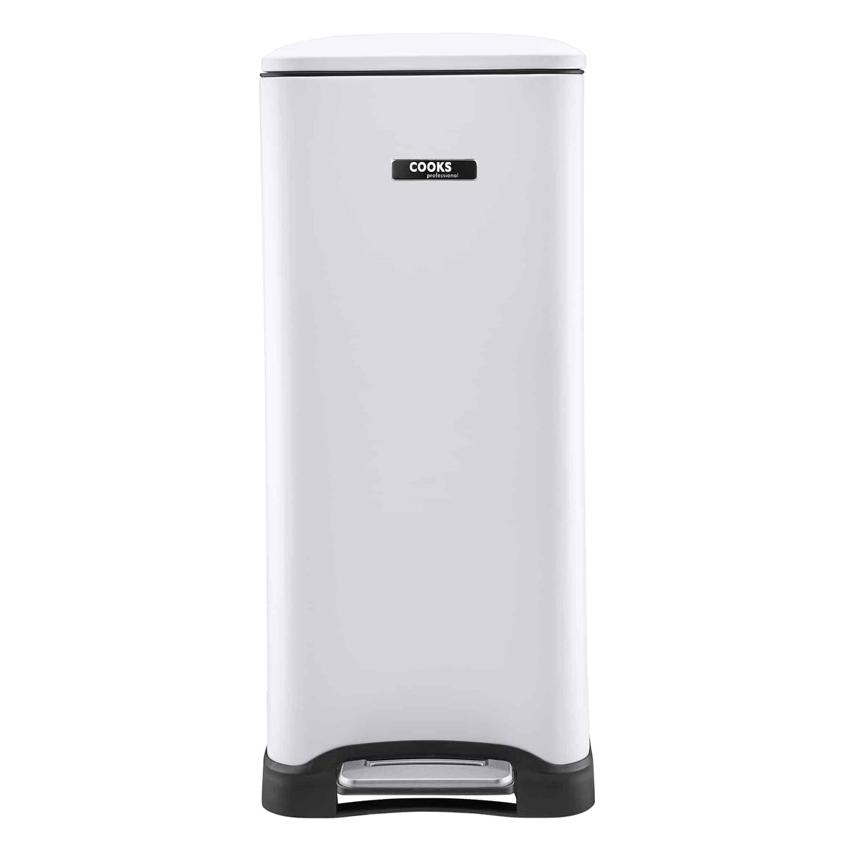 Slimline Dual Compartment Pedal Bin 50l | 50l | White