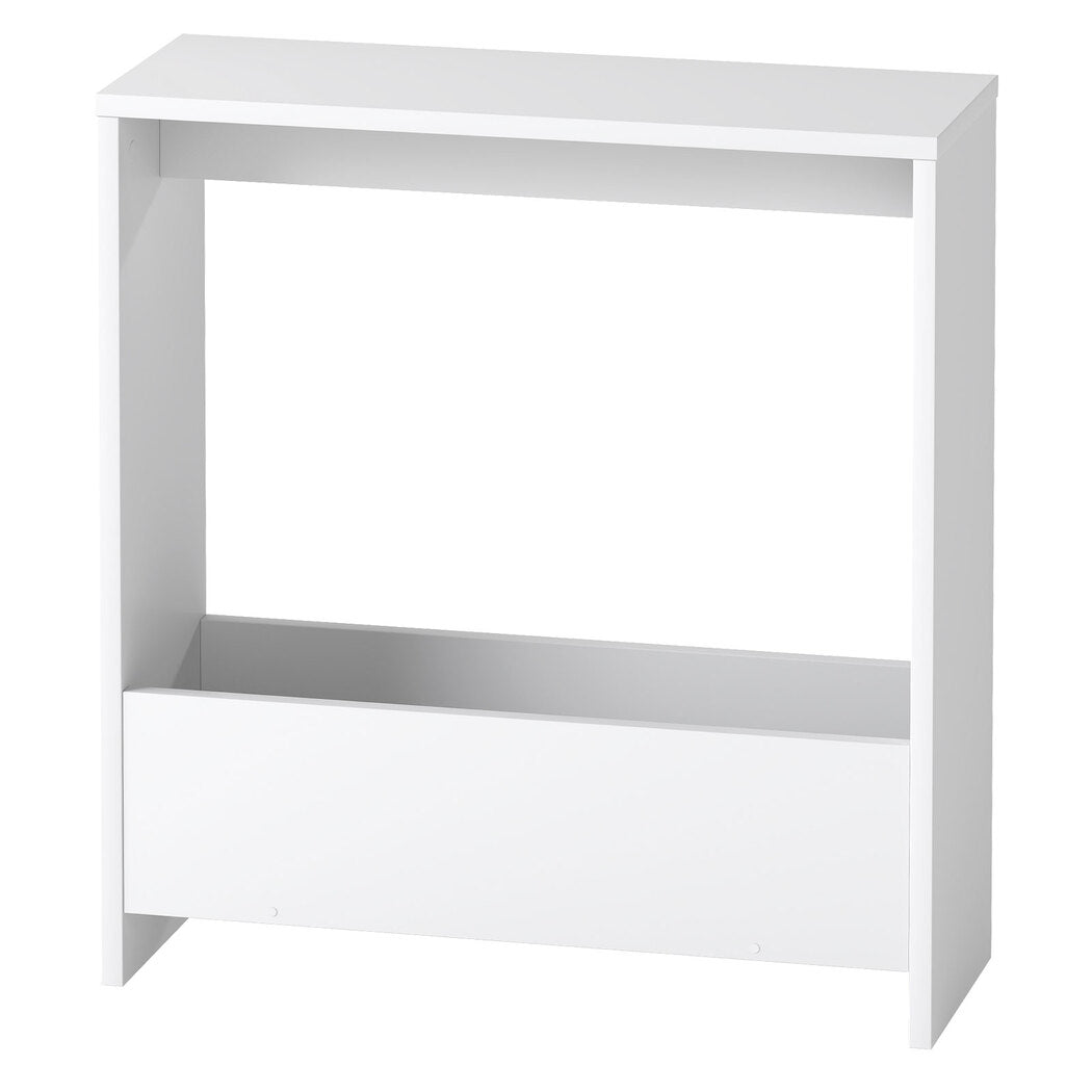 Levede Side Table With Magazine Storage End Table Narrow For Living Room White