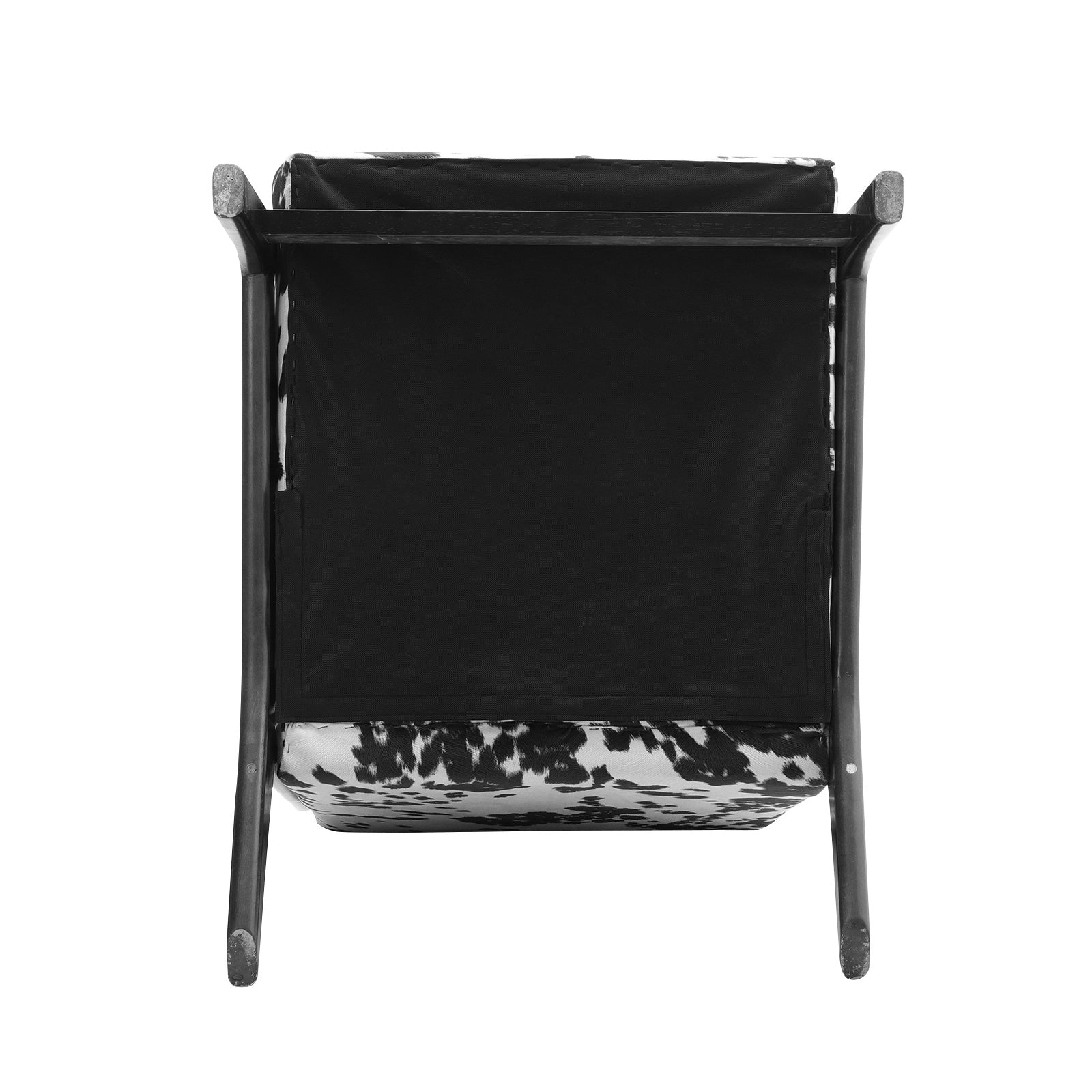 Cow Print Accent Armchair With Soft Fleece Upholstery, Modern Lounge Chair With Armrests