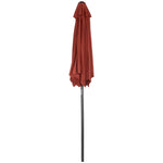 2m Parasol Patio Umbrella With 6 Ribs | Red
