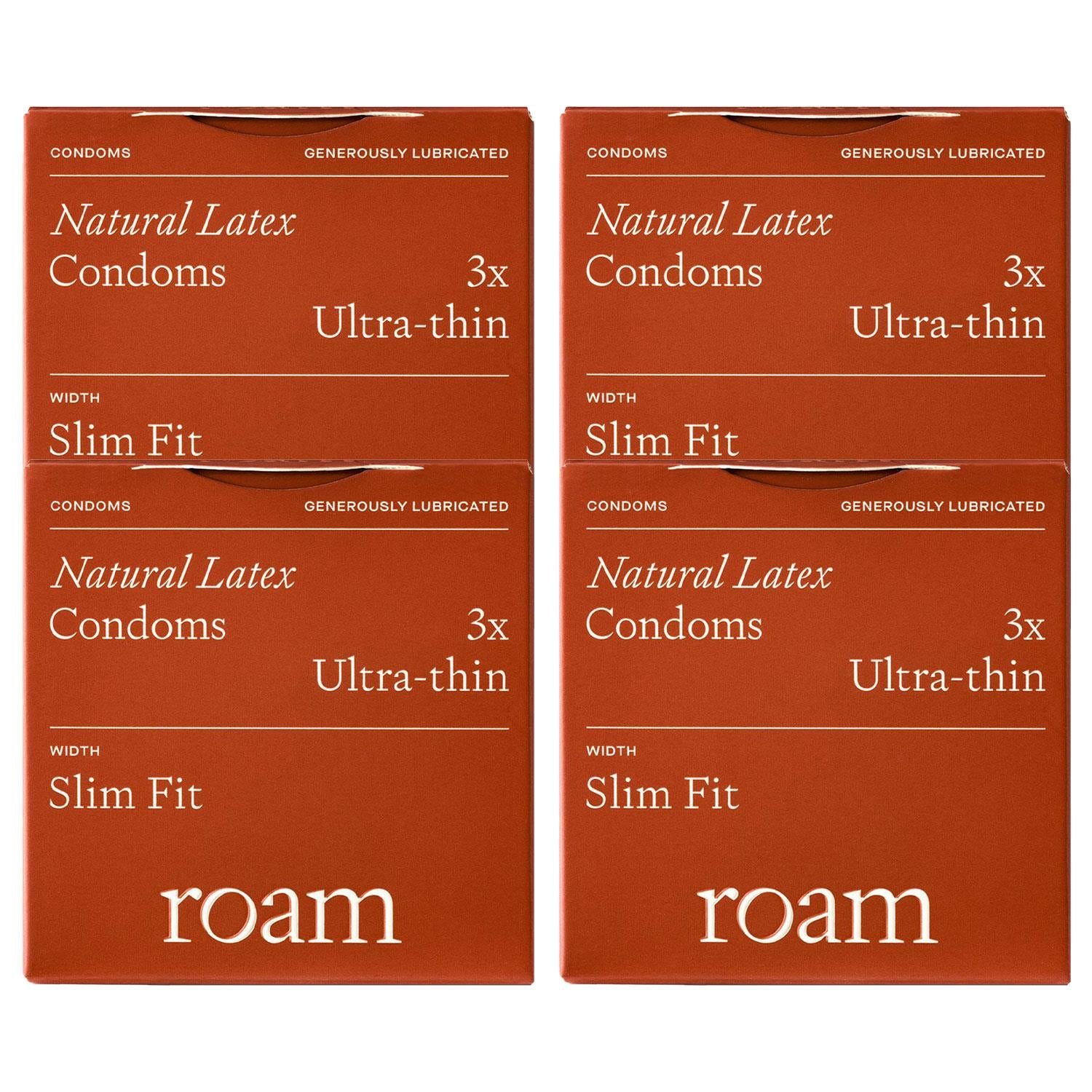 12x Ultrathin Condoms For Safer Sex & Contraception,slim Fit 4 Pk