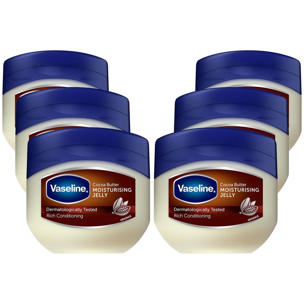 Petroleum Jelly Moisturising Cocoa Butter For All Skin Types 100ml, 6pk