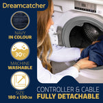 Deluxe  Xl Electric Throw Heated Double Over Blanket Soft Fleece 9 Heat & 12hr Timer Settings | XL | Blue