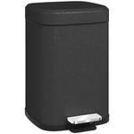 12/20l Kitchen Pedal Bin Metal Rubbish Bin Soft-close Lid | Medium | Black