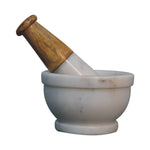 Marble Pestle & Mortar | Large | Brown & White