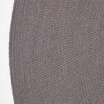 Handmade Woven Braided Oval Rug | 120cm | Grey