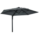 Wall Mounted Parasol W/ 180° Rotatable Canopy | Dark Gray