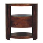 Bordeaux Bedside, 1 Drawer, 2 Open Slot, Brown