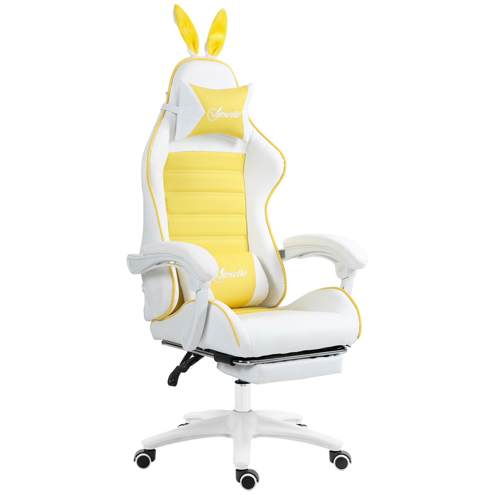 Racing Chair W/ Footrest Rabbit Ears | Yellow