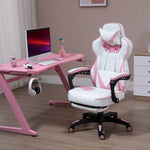 Gaming Chair Reclining W/ Footrest | Pink