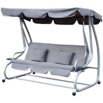 3 Seater Swing Chair For Outdoor W/ Adjustable Canopy