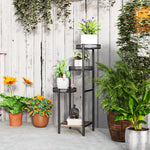 4 Tiered Plant Pot Stand, Metal Plant Shelf For Living Room