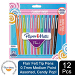 Pens Flair Felt Tip 0.7mm Mediumpoint Assorted Candy Pop Colours 12pc