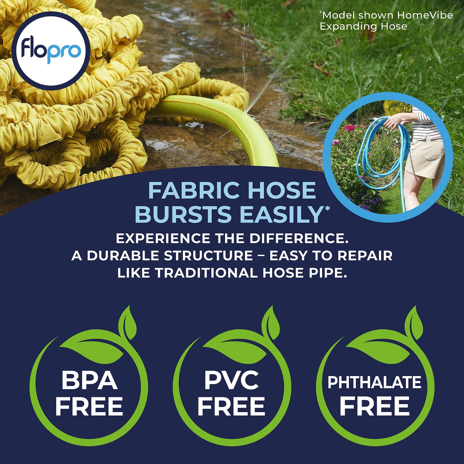 Fitt Ikon Expandable Garden Hose Complete Set 15m Blue | Blue
