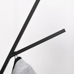 180cm Free Standing Coat Rack Metal Shelf Holder Stand | One Size | Brown