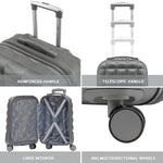 55x35x20cm Hard Case Bubble Carry On Suitcase - 100+ Airline Approved | Cabin | Anthracite