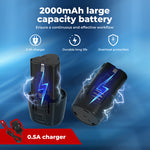 Cordless Drill Combi Driver Electric Screwdriver Set 2.0ah Battery | Blue