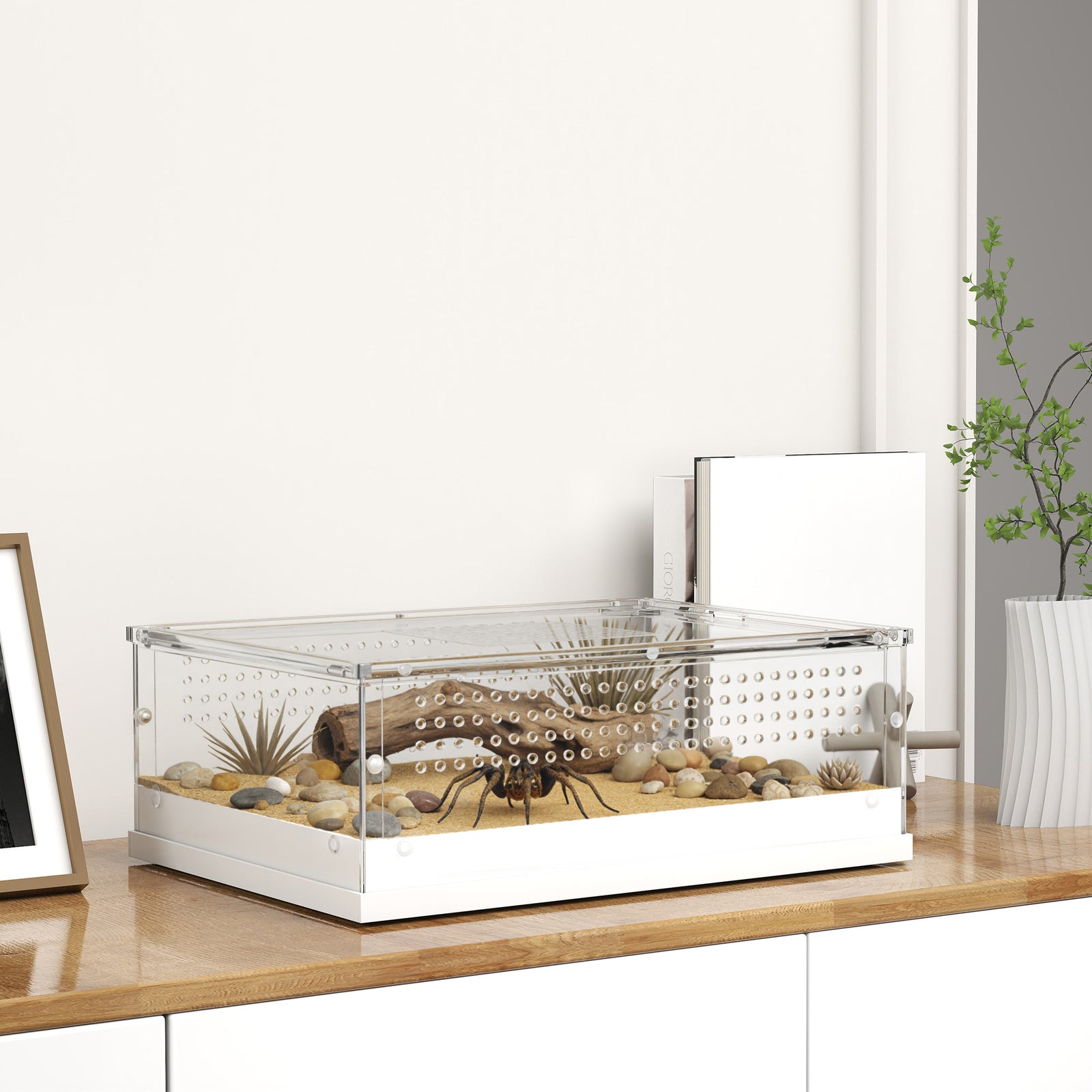 Reptile Terrarium, Vivarium Acrylic For Snake, Gecko | Large | Clear