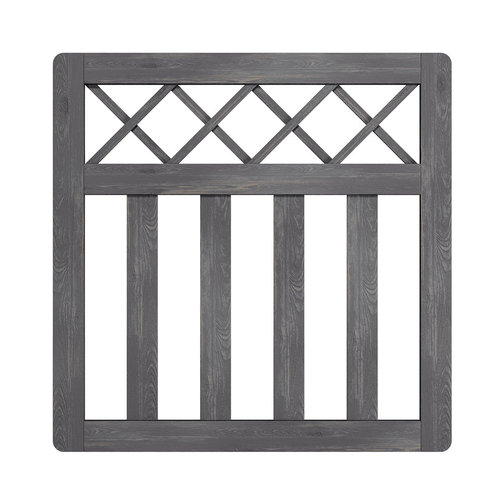 90cm W X 90cm H Outdoor Cross Top Wooden Garden Gate Pedestrian Fence Yard Door